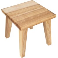 Wooden childrens stool customized made of oiled ash with desired engraving