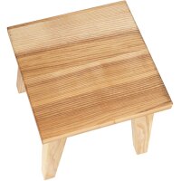 Wooden childrens stool customized made of oiled ash with desired engraving