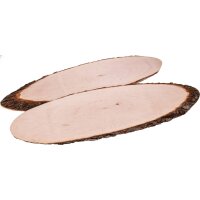 Rindenscheibe FSC® Erle oval 76 - 85 cm / Rindenbrett...