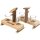 Wooden schnapps fountain - 2-piece font "Jungbrunnen"-varnished with schnapps glasses