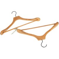 Jackett-Kleiderbügel aus Eiche mit Hosensteg – geölt & massiv 43cm