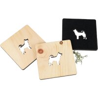 Swiss stone pine coaster with felt back | Naturally...