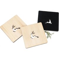Swiss stone pine coaster with felt back | Naturally...