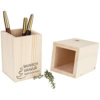 Individualisierte Holz Stiftebox aus Fichte - Holzbox...