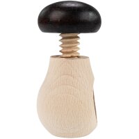 Nut screw / nutcracker made of beech - porcini mushroom design with personal laser engraving
