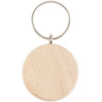 Round wooden key ring made from FSC®-certified beech...
