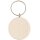 Round wooden key ring made from FSC®-certified maple 4.2 cm