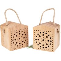 Small nesting wood insect hotel made of maple wood - wild...