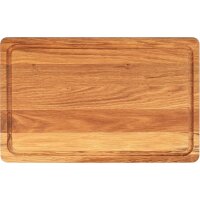 Personalisiertes Schneidebrett Eiche geölt – Saftrille 40 x 25 x 2 cm, Gravur Geschenk