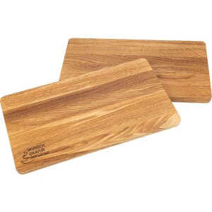 Customized cutting board made of oiled oak - 22.5 x 12.5 x 1.2 cm with laser engraving