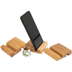 Smartphone- und Tablet-Halter aus geölter Eiche | Nut 10 / 14 mm