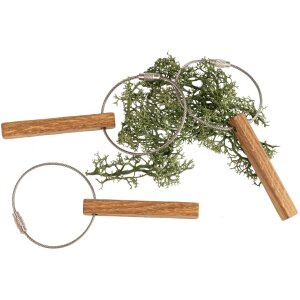 Holz Schlüsselanhänger Stäbchen Form aus Eiche geölt 8 x 8 x 65 mm