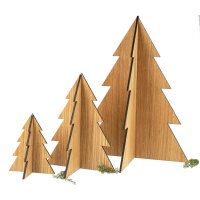 Plain wooden Christmas tree made of oak FSC®...
