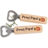 Flaschenöffner aus FSC® Buche mit Druck: Prost...