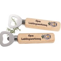 Bottle opener made of FSC® beech with print: Grandpas...