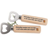 Flaschenöffner aus FSC® Buche mit Druck:...