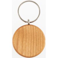 Key ring made from FSC®-certified wood ⌀ 4.2 cm -...
