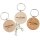 Schlüsselanhänger aus FSC® zertifiziertem Holz ⌀ 4,2 cm - mit Lasergravur individualisiert