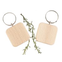 Holz Schlüsselanhänger quadratisch aus FSC®...