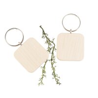 Holz Schlüsselanhänger quadratisch aus FSC®...