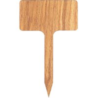 Blumenstecker aus Eiche geölt – Individuell gravierte Pflanzenstecker bis 20 cm²