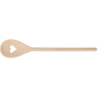 Wooden cooking spoon made of beech 30 cm with heart and...