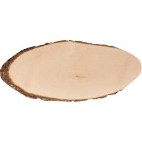 FSC® Alder Wood Slice with Custom Photo Engraving – Oval 56–65 cm