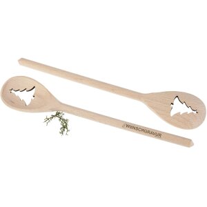 Holz Kochlöffel aus Buche mit Tannenbaum & Ihrer Gravur – 30 cm Weihnachtslöffel