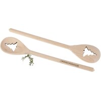 Holz Kochlöffel aus Buche mit Tannenbaum & Ihrer...