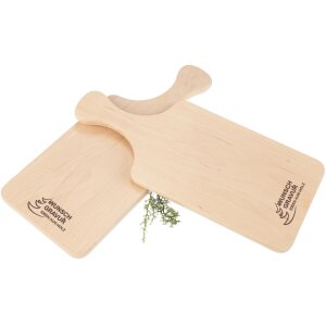 Schneidebrett Holz mit Griff – FSC® Erle 32 x 14 cm - personalisiert mit Gravur