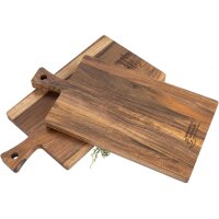 Cutting board with handle made of oiled FSC® walnut -...