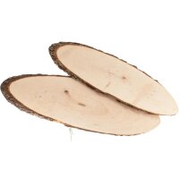 Rindenscheibe FSC® Erle oval 86 - 95 cm / Rindenbrett...