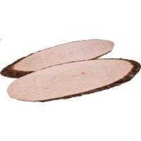 Rindenscheibe FSC® Erle oval 86 - 95 cm / Rindenbrett...