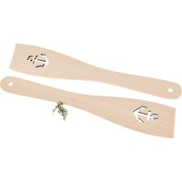 Beech wood spatula with laser cut-out - Anchor