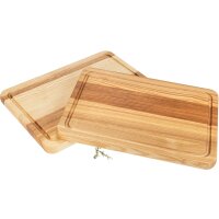 Schneidebrett mit Saftrille aus Kern Esche geölt -...