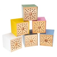 Nistholz Insektenhotel aus Buchenholz 14 x 14 x 15 cm -...