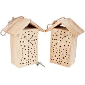 Massives Nistholz-Insektenhotel aus Ahornnholz - Wildbienen Hotel - 25 x 18 x 9 cm