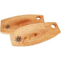 Holz Brotzeitbrett rustikal mit Griffloch aus Erle...