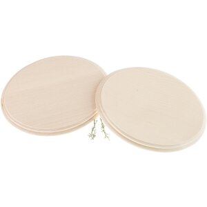 Oval door plates - maple - milled edge - 20 x 15 x 1.5 cm