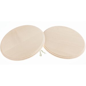 Oval door plates - maple - milled edge - 25 x 21 x 1.5 cm