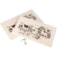 Kids Breakfast Board FSC® maple Farm Animals...