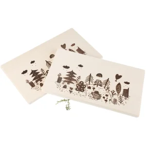 Kinderschneidebrett FSC® Ahorn – Waldmotiv mit Igel – 26 x 15 x 1,2 cm