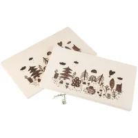 Kinderschneidebrett FSC® Ahorn – Waldmotiv mit...