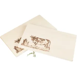 Frühstücksbrett FSC® Ahorn 26 x 15 x 1,2 cm - Kuh