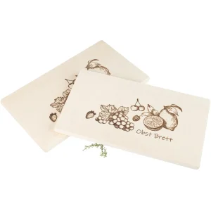 Frühstücksbrett FSC® Ahorn – Obst Brett mit Obst Motiv – 26 x 15 x 1,2 cm