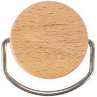 Edelstahl Trinkflasche 0,5 l doppelwandig isoliert mit FSC® Holzdeckel