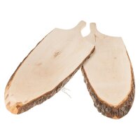 Servierbrett mit Griff & Rinde aus FSC® Erlenholz...