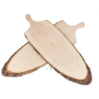 Servierbrett mit Griff & Rinde aus FSC® Erlenholz...