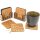 Oak Glass Coasters Set of 6 | Forest Design | Holz Frank®