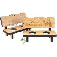 Oak Shot Bench with Engraving – 70th Birthday Gift...
